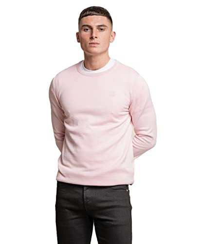 Mens Cotton Slim Fit Crewneck Sweater Smart Casual Business Sweatshirt