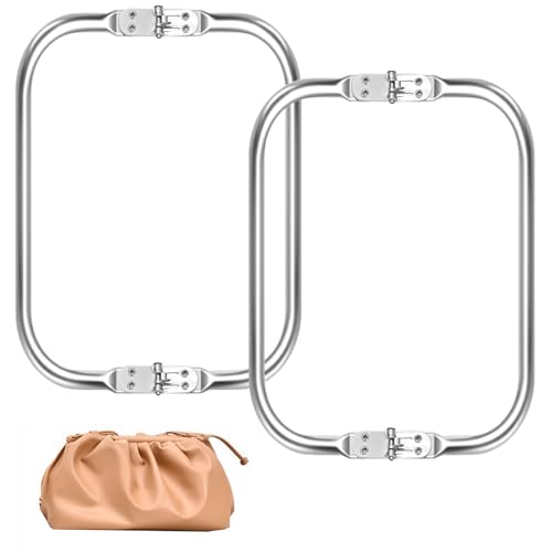 Zyiphor 2 Pezzi Chiusura Borsa Uncinetto Chiusura per Borsa Clic Clac Chiusura Telaio Borsa in Alluminio Forma di U Chiusure per Borse Uncinetto (25x9cm)