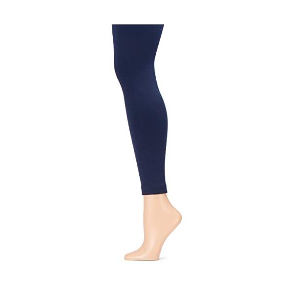 MUK LUKS womens Women's Solid Fleece Leggings Hosiery, Navy, X-Large-XX-Large US