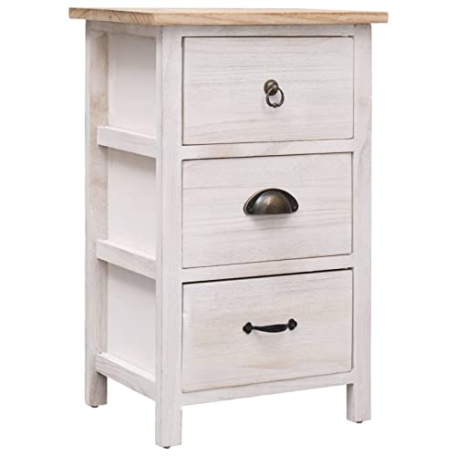 LAPOOH Armario Auxiliar, Aparador Cocina, Mueble Comedor, Aparador Estrecho, Aparadores para Salon, de Madera de Paulownia 35x25x57 cm
