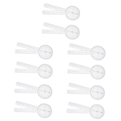 Set 10 Reglas de Ángulo de Plástico Transparentes miniatura 1