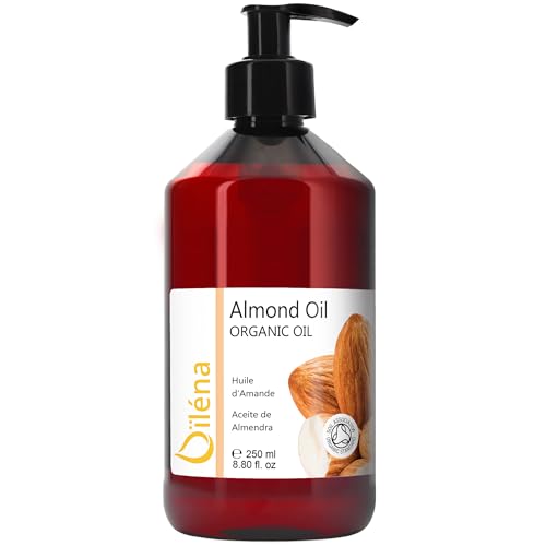 Aceite de Almendras Piel (Corporal y Facial) y Cabello, Anti Estrias Embarazo, Piel Atopica y Bebe, Aceite de Masaje Profesional. Hidratante y Rico en Vitamina E. 100% Natural y Puro - 250 ml