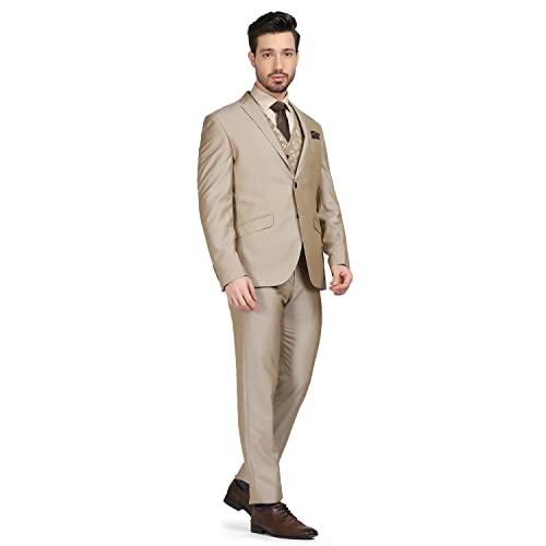 Image of Blackberrys Men Red Solid Slim Fit Suits