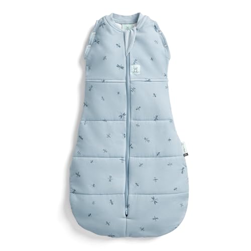 ergoPouch 3.5 TOG Cocoon Baby Sleep Sack 0-3 Months, Swaddle Sleeping Bag, Temperature Control Wearable Blanket (Dragonflies)