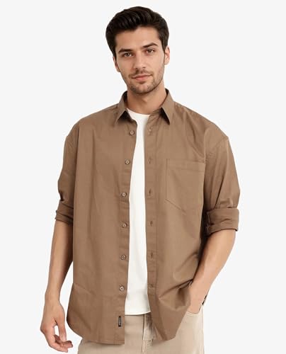 Image of Rare Rabbit Boxy fit Plain Shirt