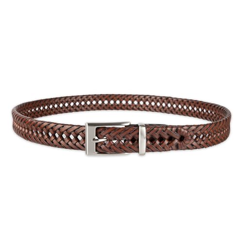 Dockers Men’s Leather Braided Fully Adjustable Belt4