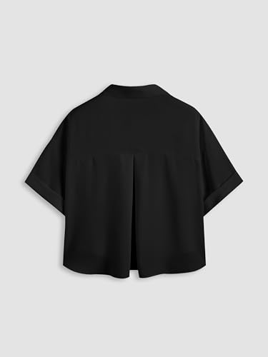 CIDER Collar Pocket Short Sleeve Blouse Curve & Plus4