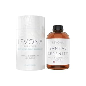 Levona Scent Santal Serenity Essential Oil: Notes of Sandalwood, Papyrus & Amber – Aromatherapy Oils for Hotel, Home and Office – Fragrance Oil for diffusers & Humidifiers – Home Luxury Scents -700Ml