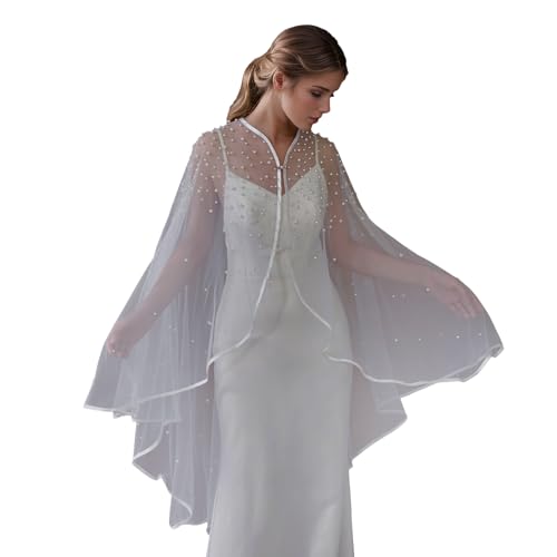 Perlas de tul para bodas con acabado de alta costura en capas de novia exclusivas 6