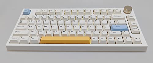 Image of NJ80-AP Wireless Mechanical Keyboard with Knob Bluetooth 5.0 /2.4G /Wired Connection 75% Hot Swappable Custom RGB Programmable Gaming Keyboard with PBT Keycap for Win Mac