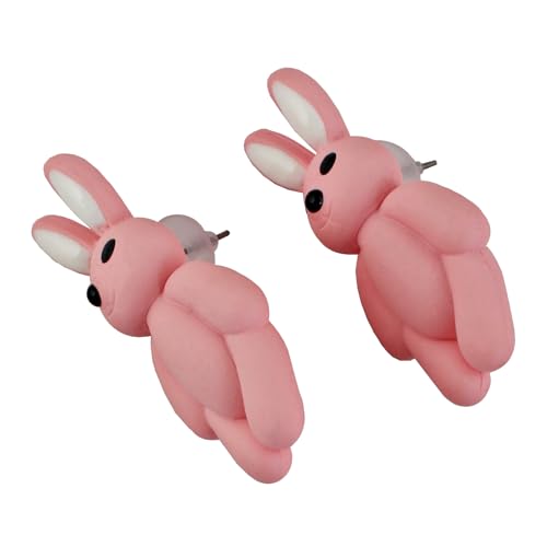 Image of Lucky Jewellery Designer Trendy Teddy And Rabbit Design Earring Stylish Teddy Bear Stud Earing | Cute Cartoon Earrings For Girls & Women (CHEP-TEDDY-PARENT)
