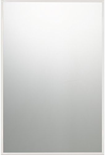 Quoizel Lockport Polished Chrome Vanity Mirror, Rectangular Wall Mirror with Flat Glass, Classic Minimalist Design Bathroom Mirror, Horizontal or Vertical Mount Wall Mirror Decor | 36 X 24 Inch