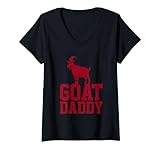 Photo Gallery donna goat daddy, cool greatest dad of time funny fathers day maglietta con collo a v Photo Gallery donna goat daddy, cool greatest dad of time funny fathers day maglietta con collo a v