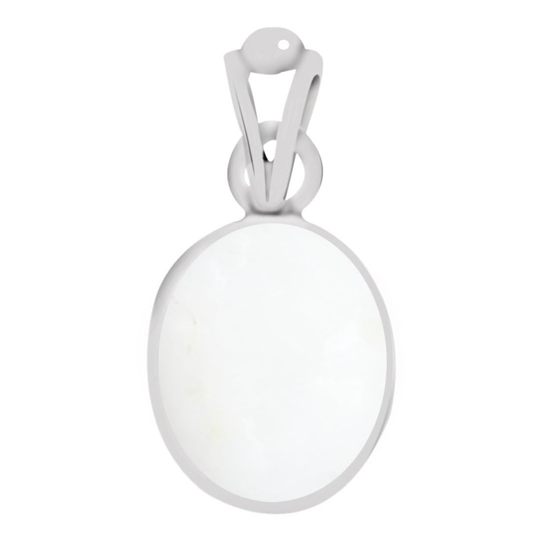s kumar gems & jewels Original Certified 5.25/7.25/9.25 Ratti White Opal 92.5 Sterling Silver Pendant for Men and Women-picture-21