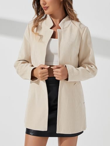 Women's Casual Business Open Front Long Sleeve Office Lightweight Autumn and winter Blazer Jacket2