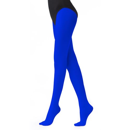Image of UTTPLL Women's Run Resistant 80 Denier Tights Solid Color Dance Stockings Soft Semi Opaque Footed Pantyhose High Waist Tight