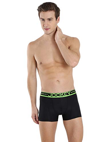 Image of Jockey SP56 Men's Micro Touch Nylon Elastane Stretch Trunks with Stay Fresh & Stay Dry Technology