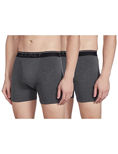 Image of Jockey 8009 Men's Super Combed Cotton Rib Solid Boxer Brief with Ultrasoft Waistband (Pack of 2)
