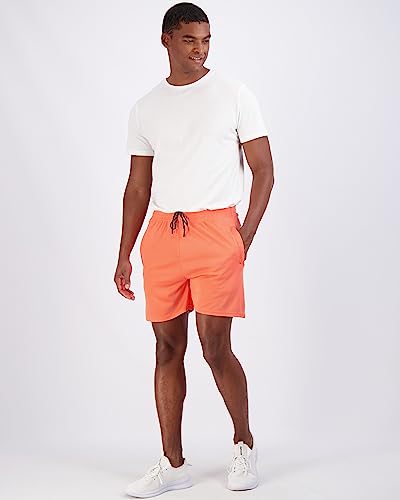Image of Real Essentials 4 Pack: Men's 7 inch Athletic Running Quick Dry Mesh Shorts with Zipper Pockets (Available in Big & Tall)