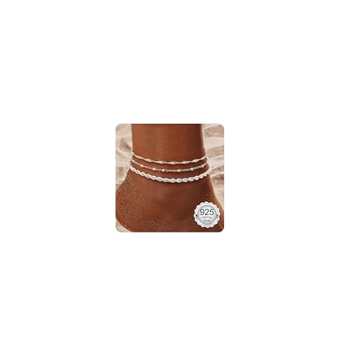 CASSIECA Cavigliere in Argento per Donna Bracciali Caviglia in Argento Sterling 925 per Donna Set di Cavigliere...