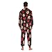 Lotupokon Personalized Matching Pajamas Set for Couples Custom Warm Pajamas Sleepwear