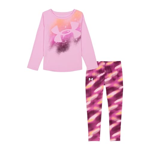 Under Armour UA Printed LS Legging Set, Stellar Pink, 4