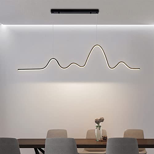 Suspension LED moderne rectangulaire réglable anti-éblouissement avec télécommande