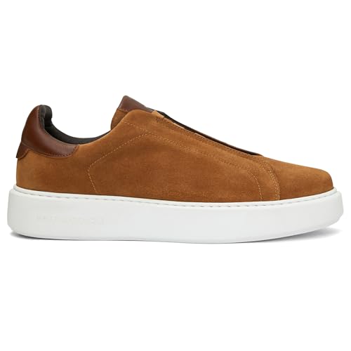 Image of Bruno Magli Men's Lisbon Sneakers, Leather Shoes, Lace-Up Casual Shoes