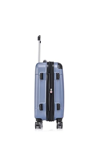 Image of Rockland London Hardside Spinner Wheel Luggage Set, Blue, Carry-On 20-Inch and Tote 14-Inch (F1902-BLUE)