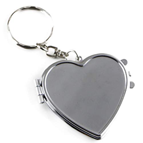 Preisvergleich Produktbild Ogquaton 1X Schlüsselring Herz Spiegel Anhänger Schlüsselbund Anhänger Schlüsselverschluss Tasche Ornamente DIY Handwerk Souvenir Geburtstagsgeschenk Praktisch Robust und kostengünstig