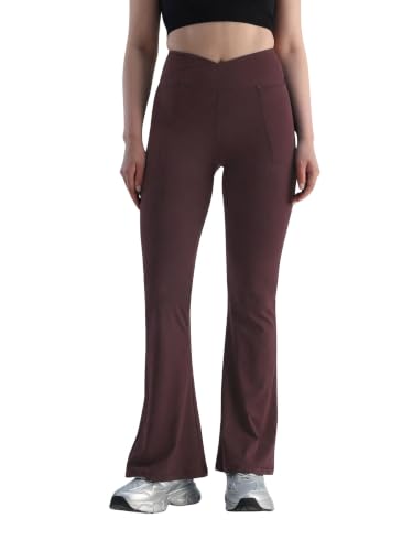 Image of CAVA Extra Tall Hourglass Flared Leggings for Women | V Waistband, Anti Camel Toe Design, Extra Tall Fit, Flared Bottoms, Deep Pockets, Sculpting Stretch Fabric