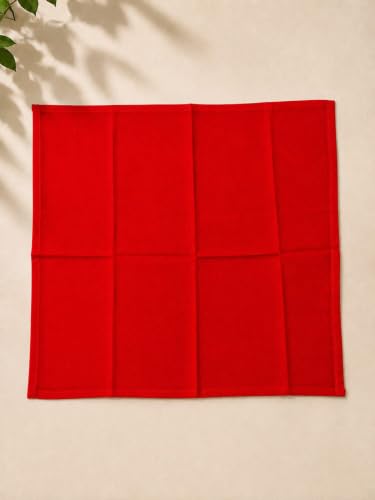 Image of Calvero Cotton Solid Handkerchief for Men and Boys, Super Absorbent Hanky, Black, Blue, Orange,Red,White,Yellow, 3 Pack
