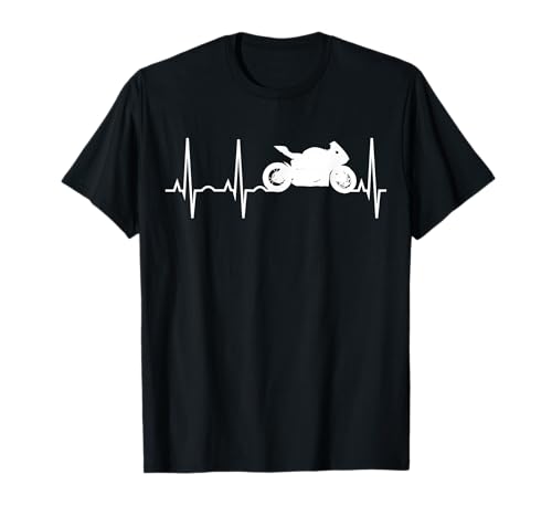 Motorcycle Heartbeat T-Shirt - Best Sport Bike Gift Tee T-Shirt