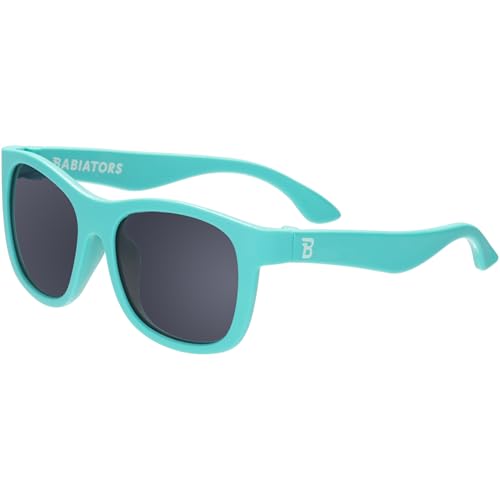 Image of Babiators Kids Sunglasses With UV400 Lens for 3-5 Years Kids, 100% UVA + UVB Sun Protection | Non-Breakable Flexible Rubber Frame, Shatter and Impact Resistant, BPA Free | The Navigators - Turquoise