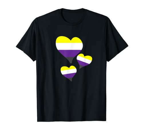 He She Non-Binary Heart Pride Statementgeschenk T-Shirt
