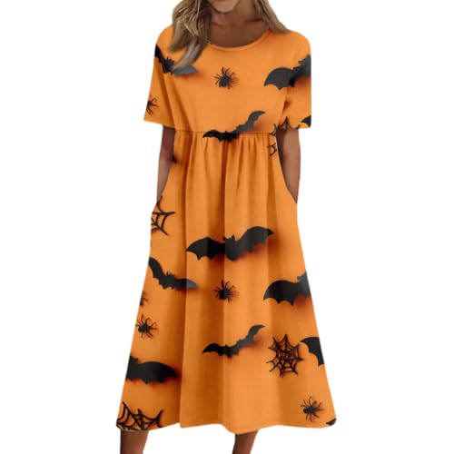 Robe Halloween ample col rond : le confort fluide contre les tenues serrées
