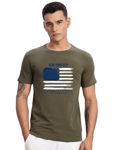 Image of ADRO Men's 100% Cotton Regular Fit T-Shirt