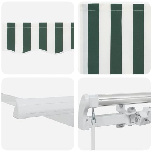 Store banne 4x3m durable en aluminium et polyester rigide - 5