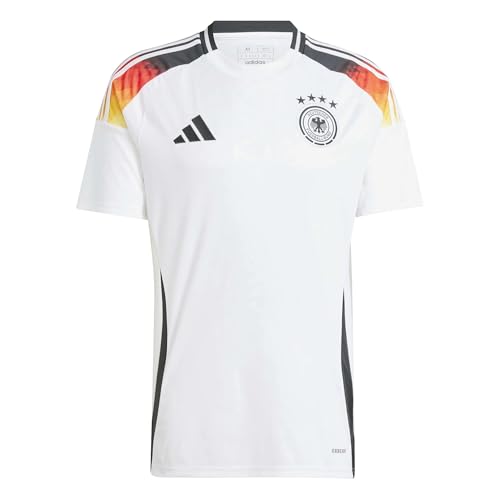 adidas Germany Men’s Home Stadium Jersey 2024 (US, Alpha, Large, Regular, Regular, White)
