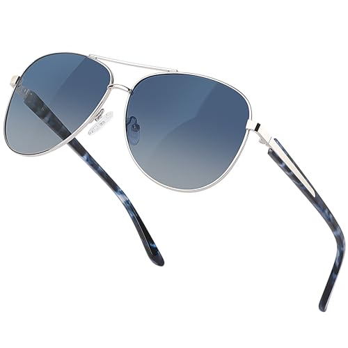 Image of BIRCEN Polarized Aviator Sunglasses Womens: Acetate Glasses UV Protection