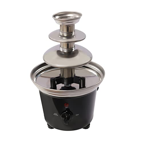 3 Tier Stainless Steel Luxury Cheese Cascading Fondue Chocolate Fountain Machine, with Practical Fork, for Family Gatherings, Anniversaries, Weddings, Birthdays, Etc