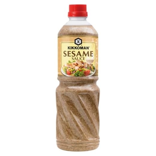 Salsa de sésamo Kikkoman 1L para ensaladas, platos de pasta ... o para mojar