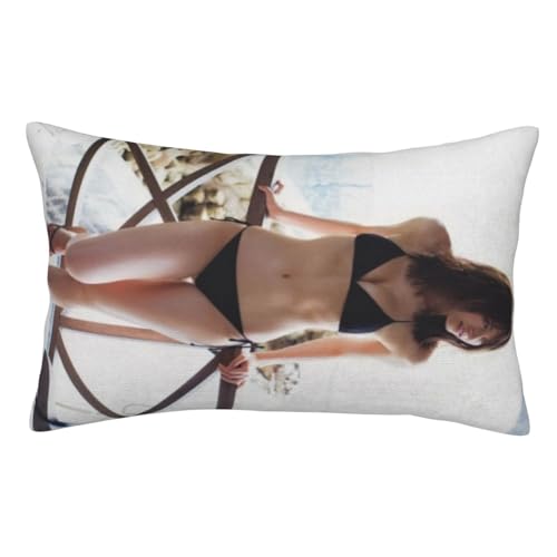 KJLENAEKA 有村架純抱き枕カバー クッションカバー 店飾り インテリア 車載抱枕 吸水速乾 さらりとした肌触り 洗える 雑貨 可愛 萌えグッズ50cmx75cm