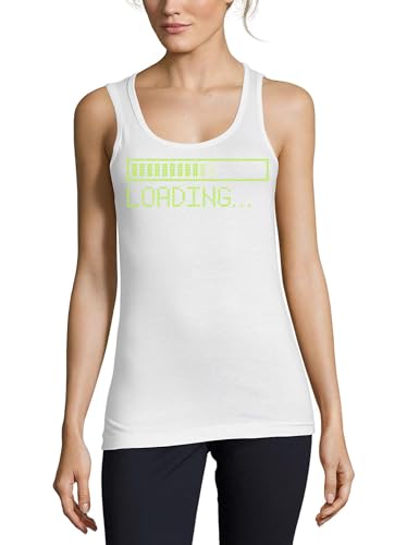 Débardeur en coton blanc pour femme avec logo Loading Green Dots stylé