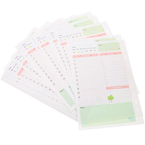 GRIRIW 2Piezas Recargas Con Orificios Para Planificador y Cuaderno De Plan