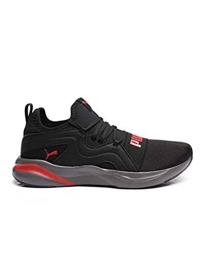PUMA PUMA Men's Softride Rift Breeze Running Shoes, Black Red, 11
