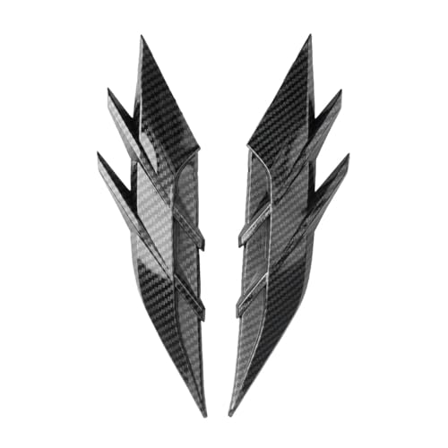 YoRise 2PCS Car Spoiler Canards Kit, 3D Creative Automotive Front Bumper Lip Splitter, Anti-Collision Vehicle Side Wing Sticker, Cool Auto Body Decorative Decal Accessory for Truck, SUV (CarbonFiber)