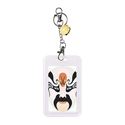 Masque d'opéra de Pékin badge protection carte de crédit cloche jaune