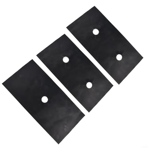 Gdfnmogo Alfombrilla de estufa de gas de 5 agujeros para protector de estufa de gas, resistente al calor, almohadilla antisuciedad, 54 x 27 cm, forro protector negro para horno y St