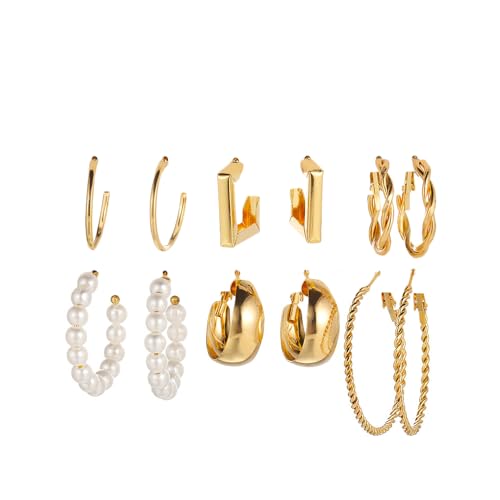 Shining Diva Fashion 6 Pairs Combo Set Latest Stylish Hoop Earrings for Women and Girls (15625er) Shining Diva Fashion 6 Pairs Combo Set Latest Stylish Hoop Earrings for Women and Girls (15625er)